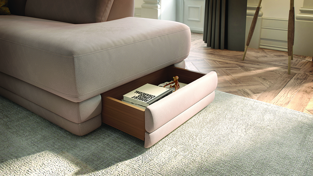 ROM Bellevue reclining leather corner sofa, the best prices in